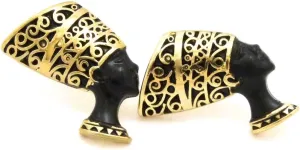 Nefertiti Egyptian Queen Beautiful Woman Earrings Post Style Pierced