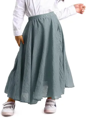 OCHENTA Little Big Girls Cotton Long Maxi Skirts Casual Renaissance Fairy Boho Skirts