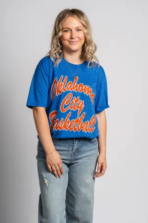 OKC basketball script unisex t-shirt royal