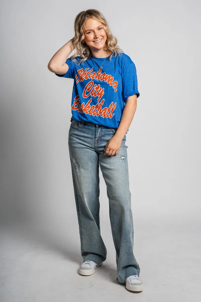 OKC basketball script unisex t-shirt royal