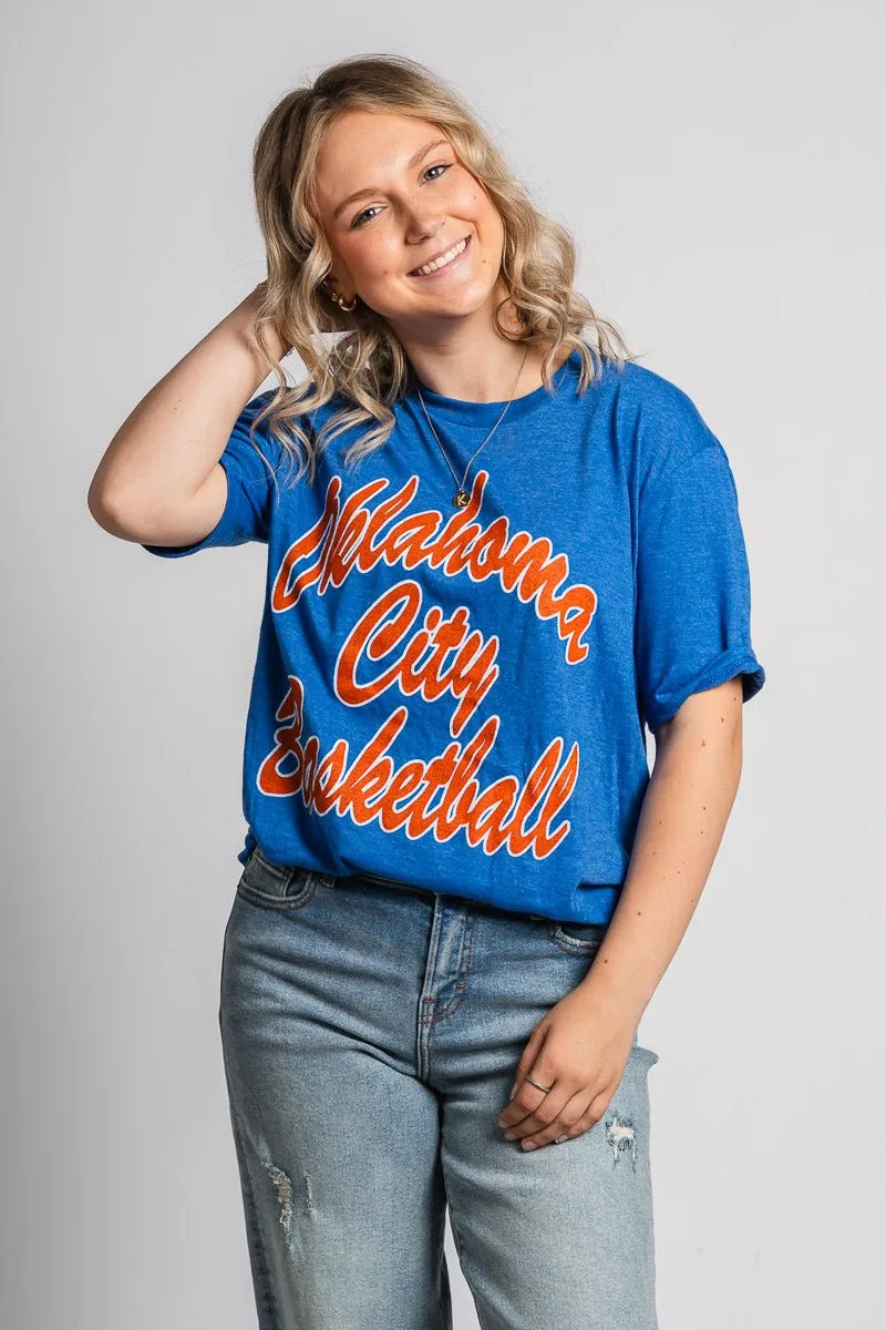 OKC basketball script unisex t-shirt royal