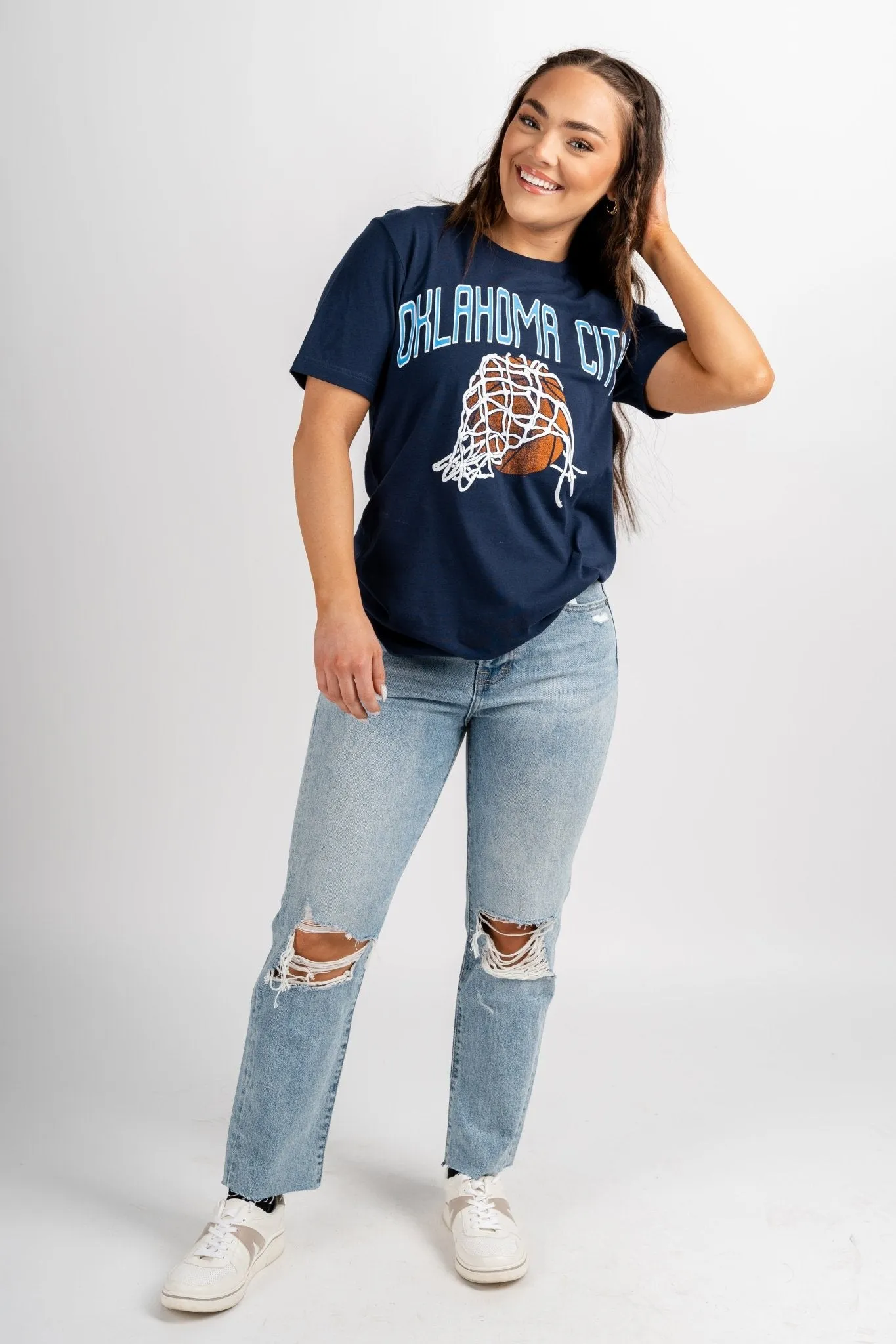 OKC fling unisex t-shirt navy