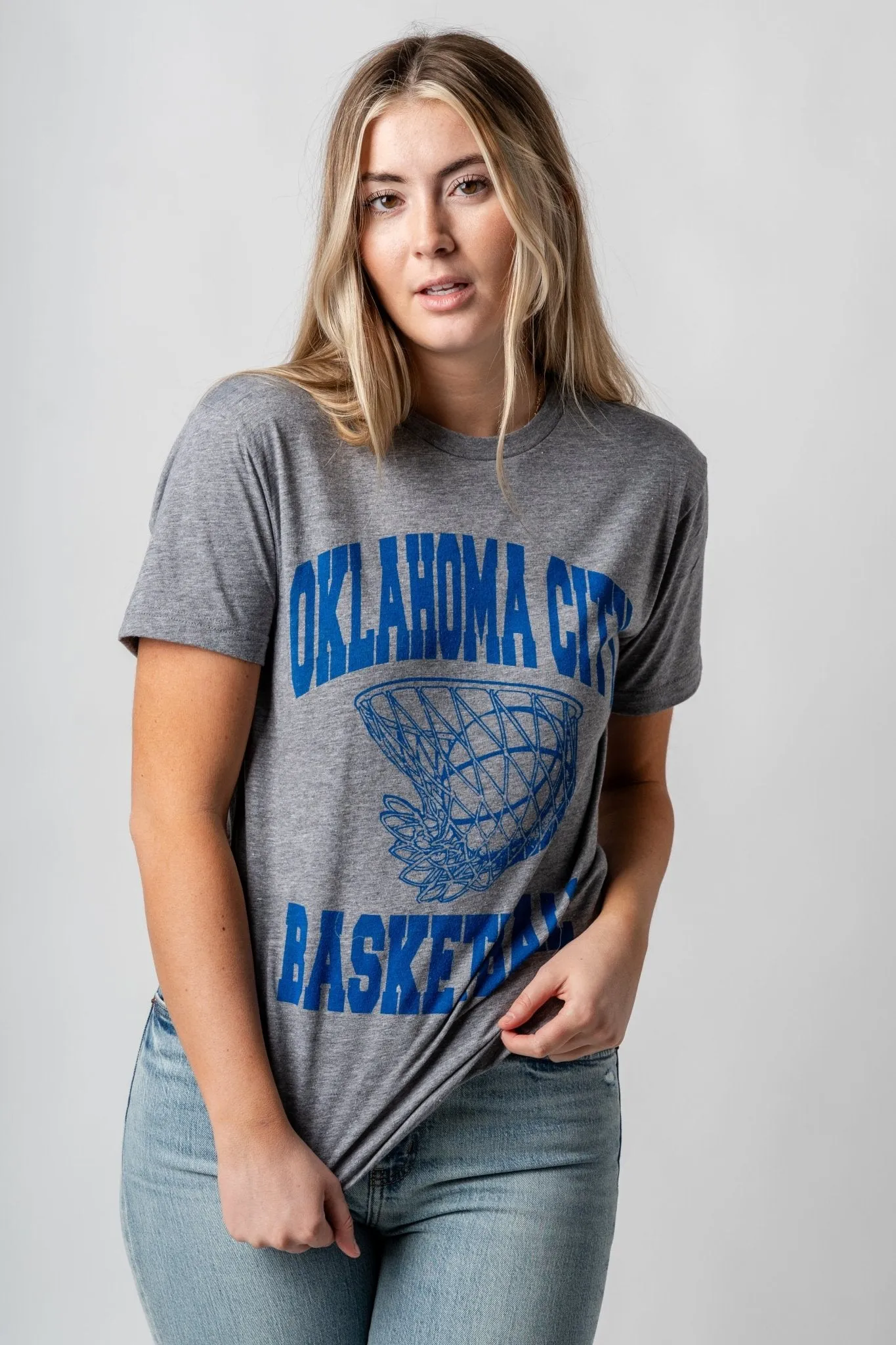 OKC swish unisex crew t-shirt grey