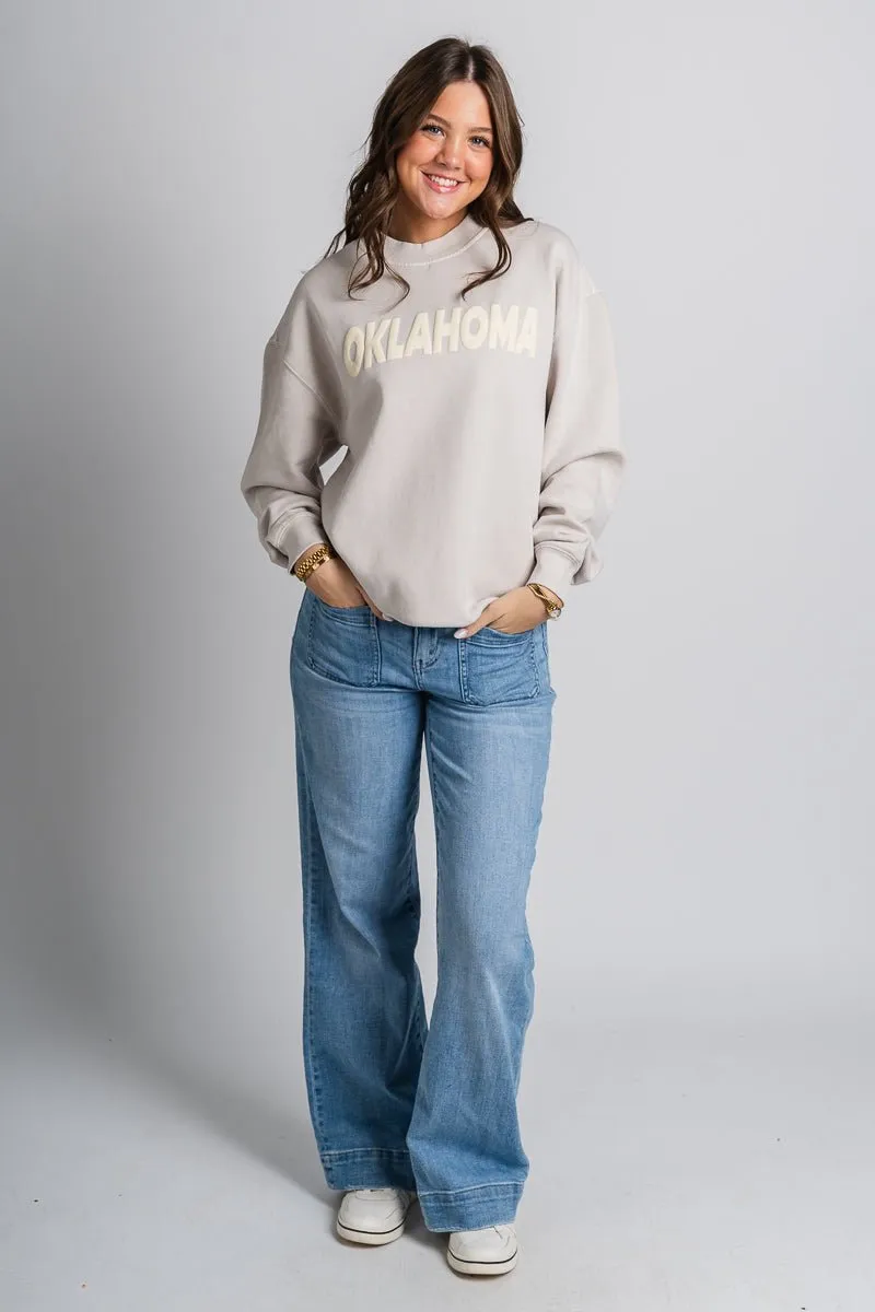 Oklahoma puff sweatshirt bone