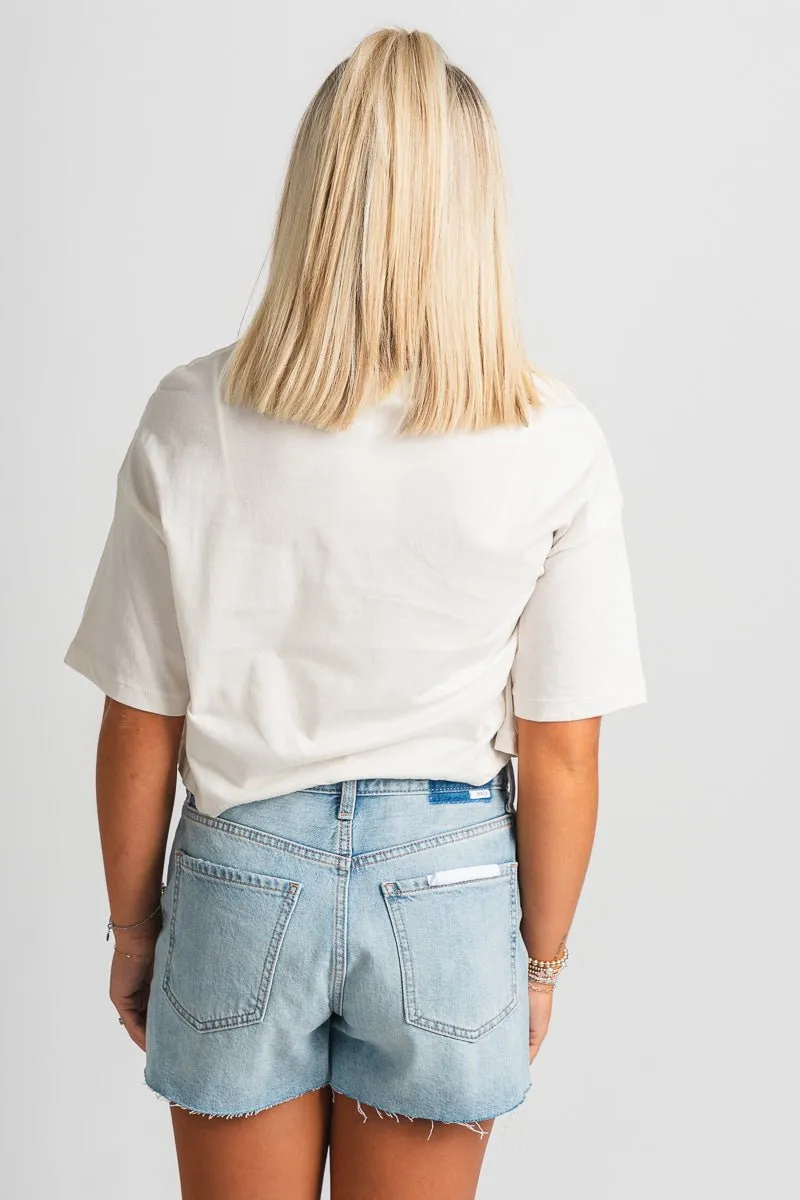 OSU Cowboys bows crop t-shirt off white