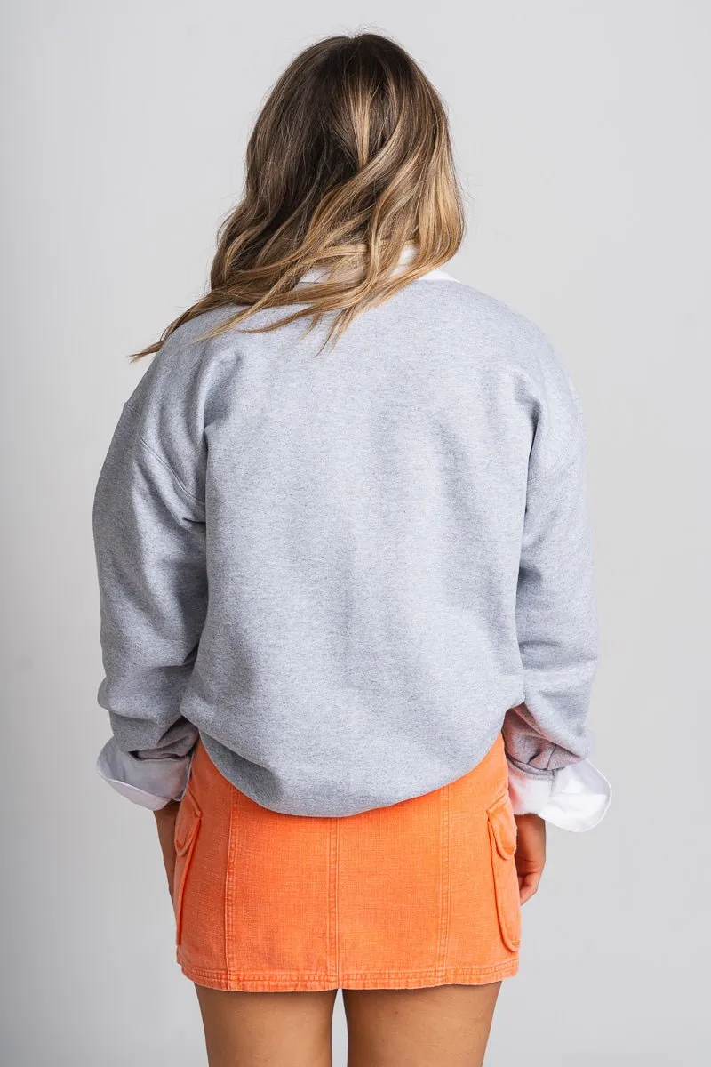 OSU Cowboys chenille sweatshirt grey