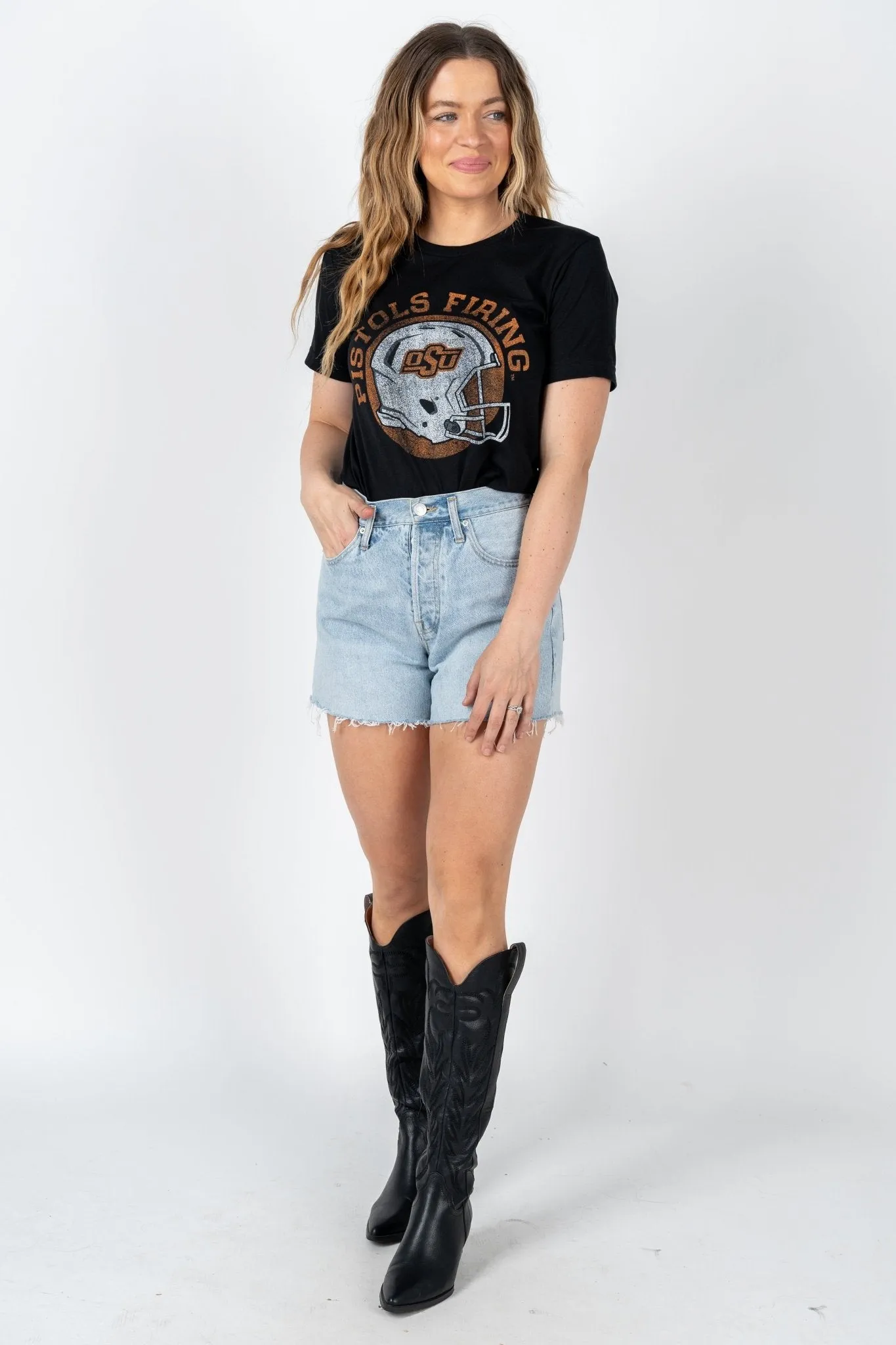 OSU helmet circle unisex t-shirt black