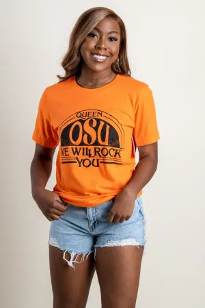 OSU Queen we will rock you unisex t-shirt orange