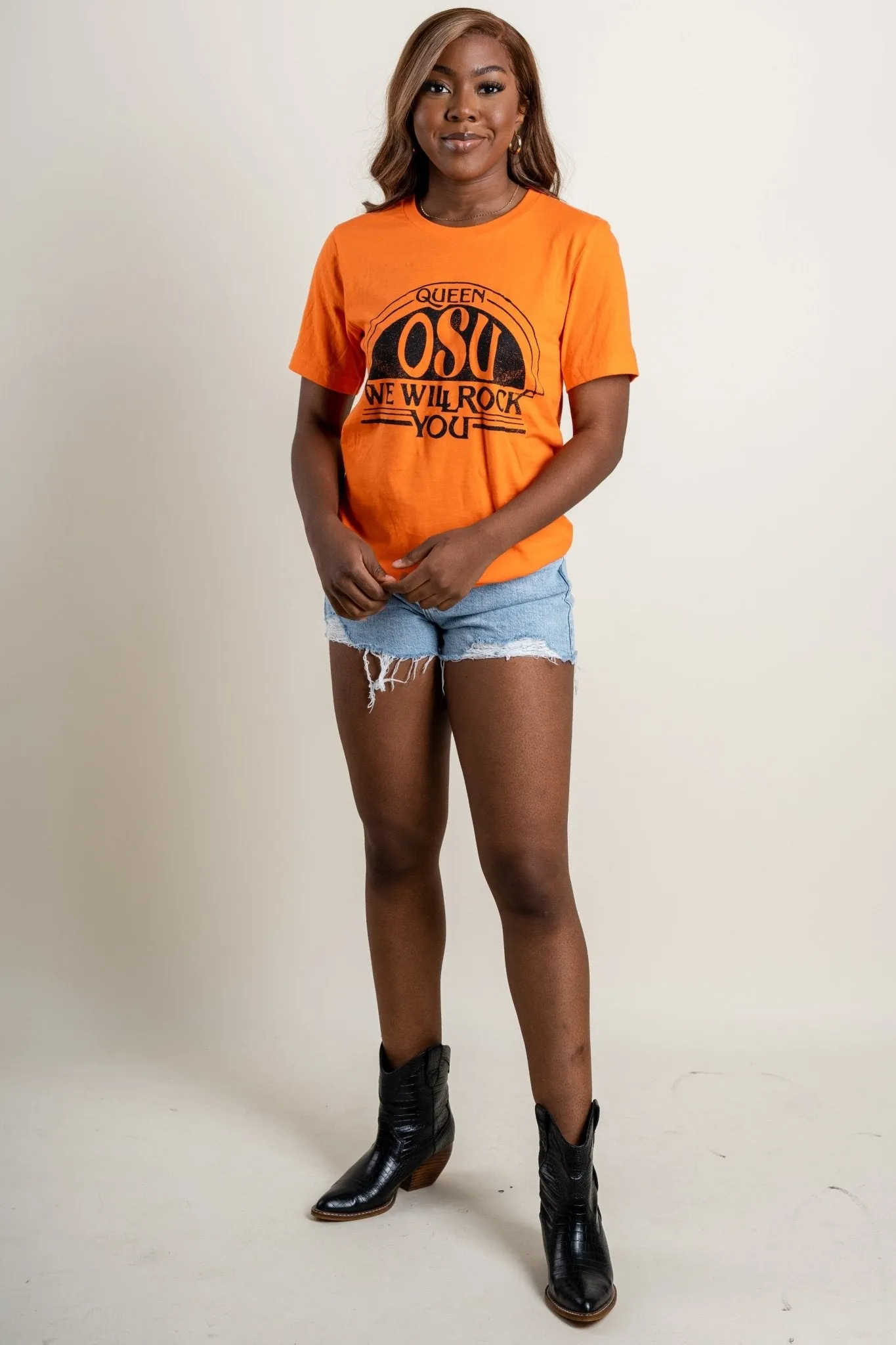 OSU Queen we will rock you unisex t-shirt orange