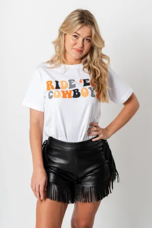 OSU Ride 'em Cowboys groovy unisex t-shirt white