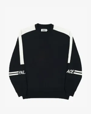 PALACE 320 CREWNECK BLACK WHITE -