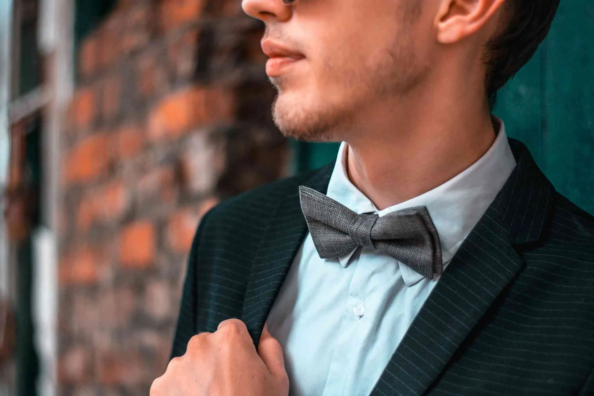 Pale Mauve Linen Bow Tie | Adjustable Wedding Accessory for All Ages