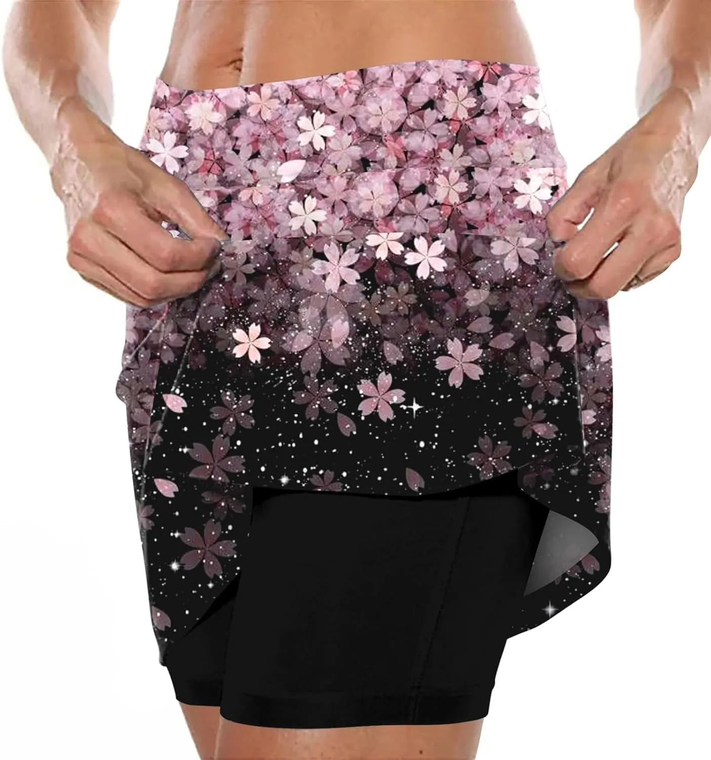 Pleated Skirts for Women Plus Size midi Womens Black Mini Skirt high Waisted Mini Skirt Plus Size Tummy Control