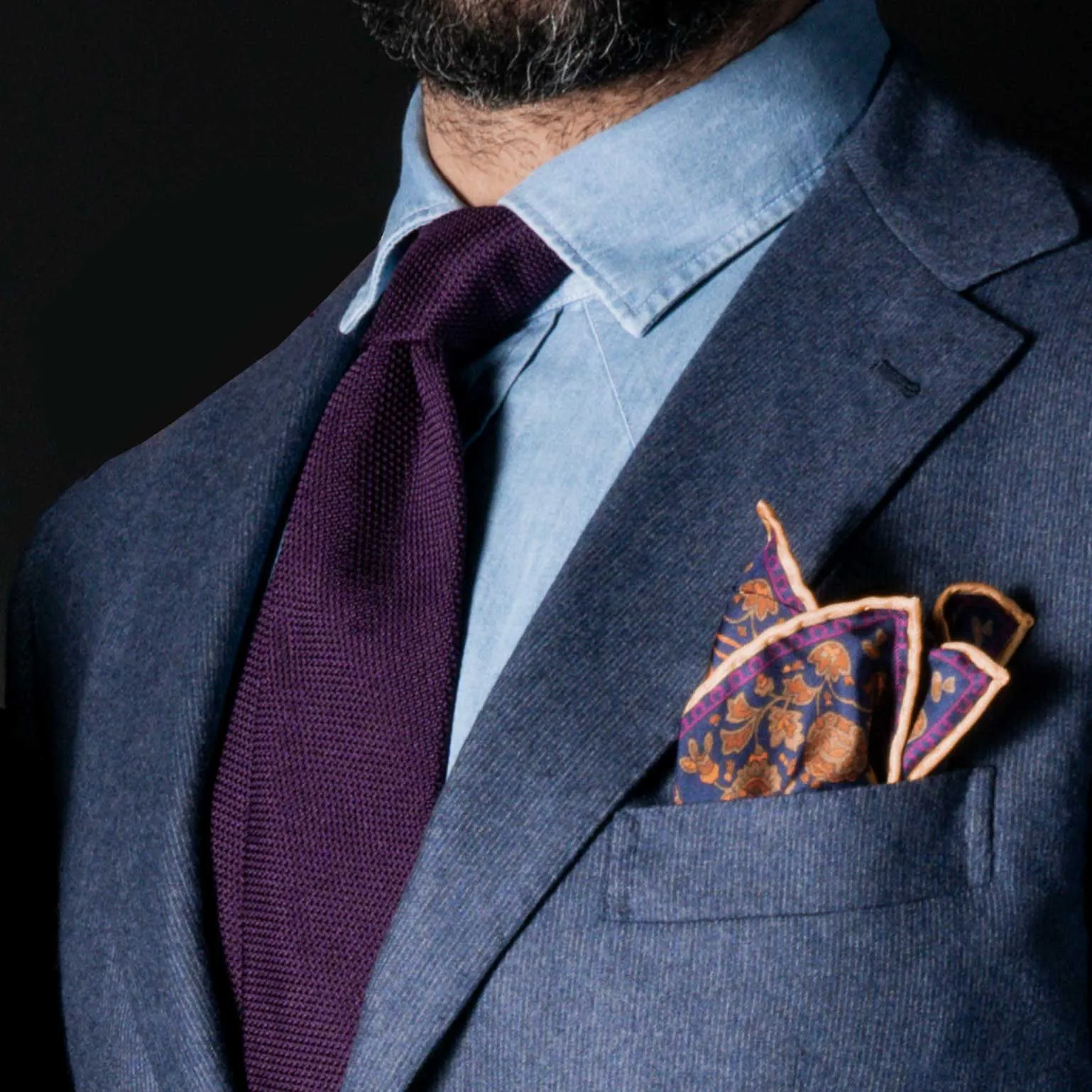 Plum - Silk Grenadine Tie