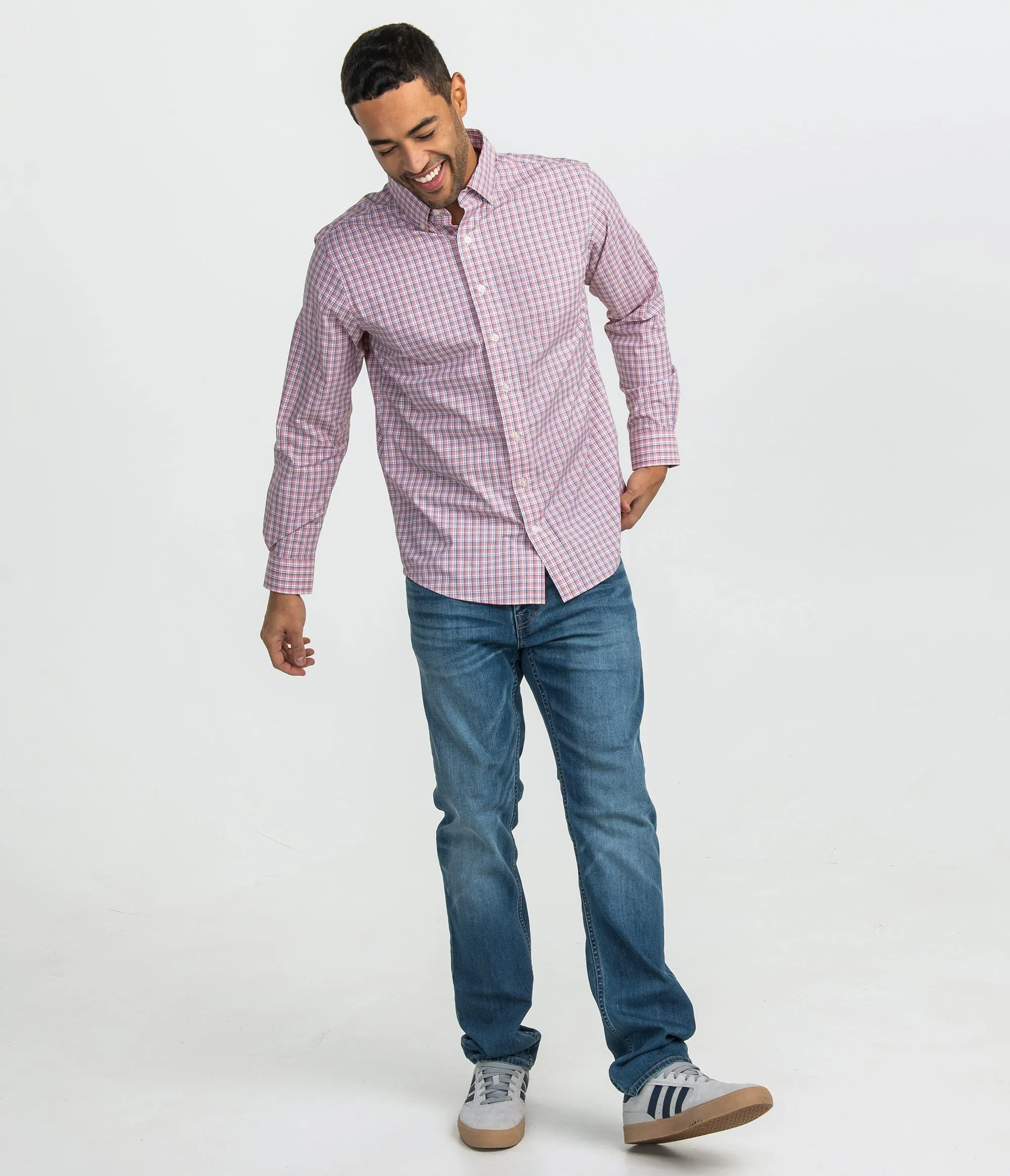 Powell Plaid LS - Patriot Red