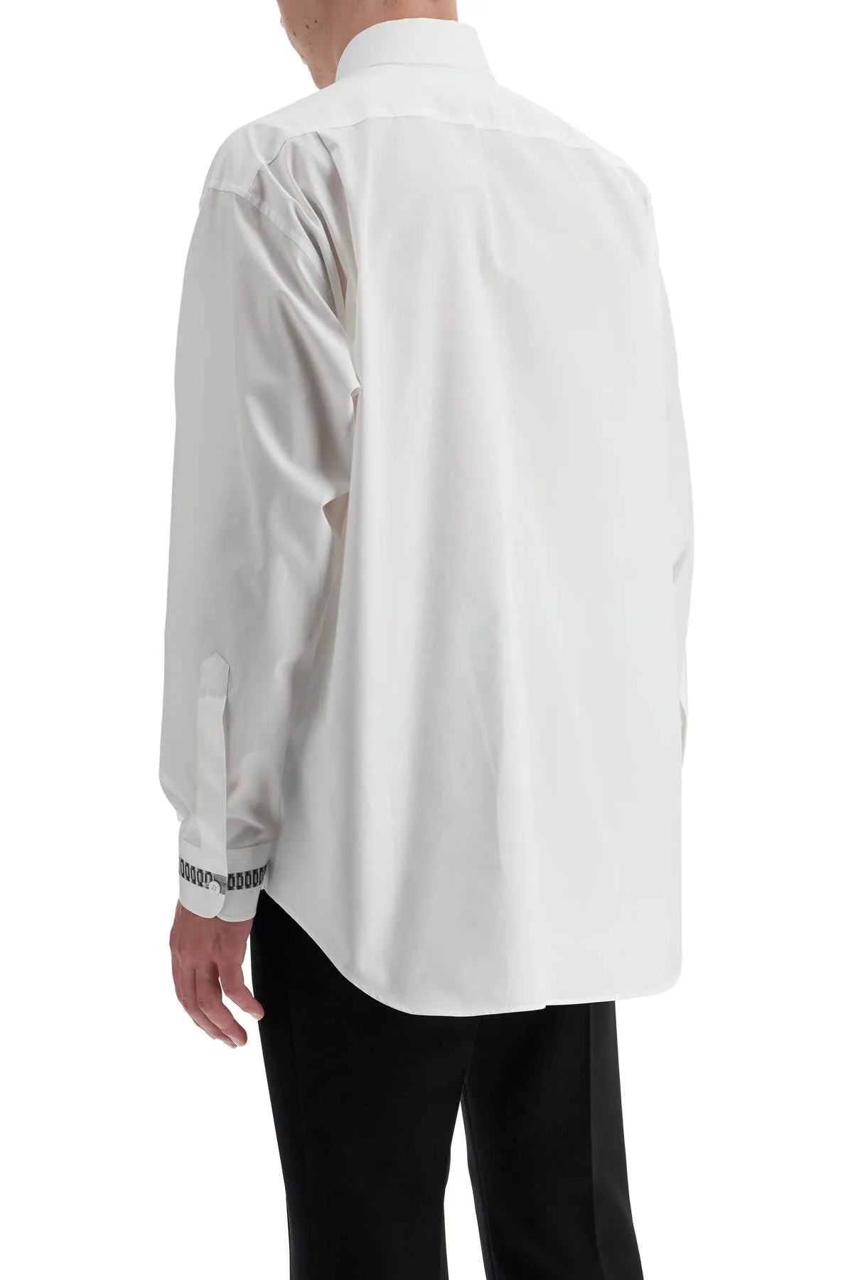 printed cuff shirt with unique J0207 0235 MULTI WHITE