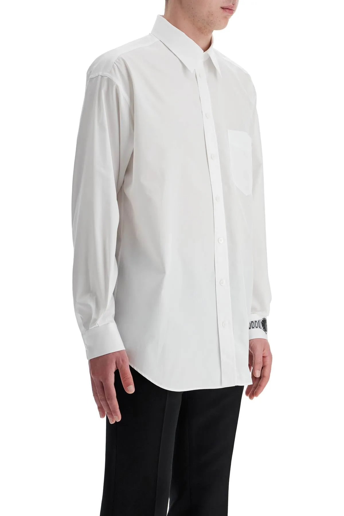 printed cuff shirt with unique J0207 0235 MULTI WHITE