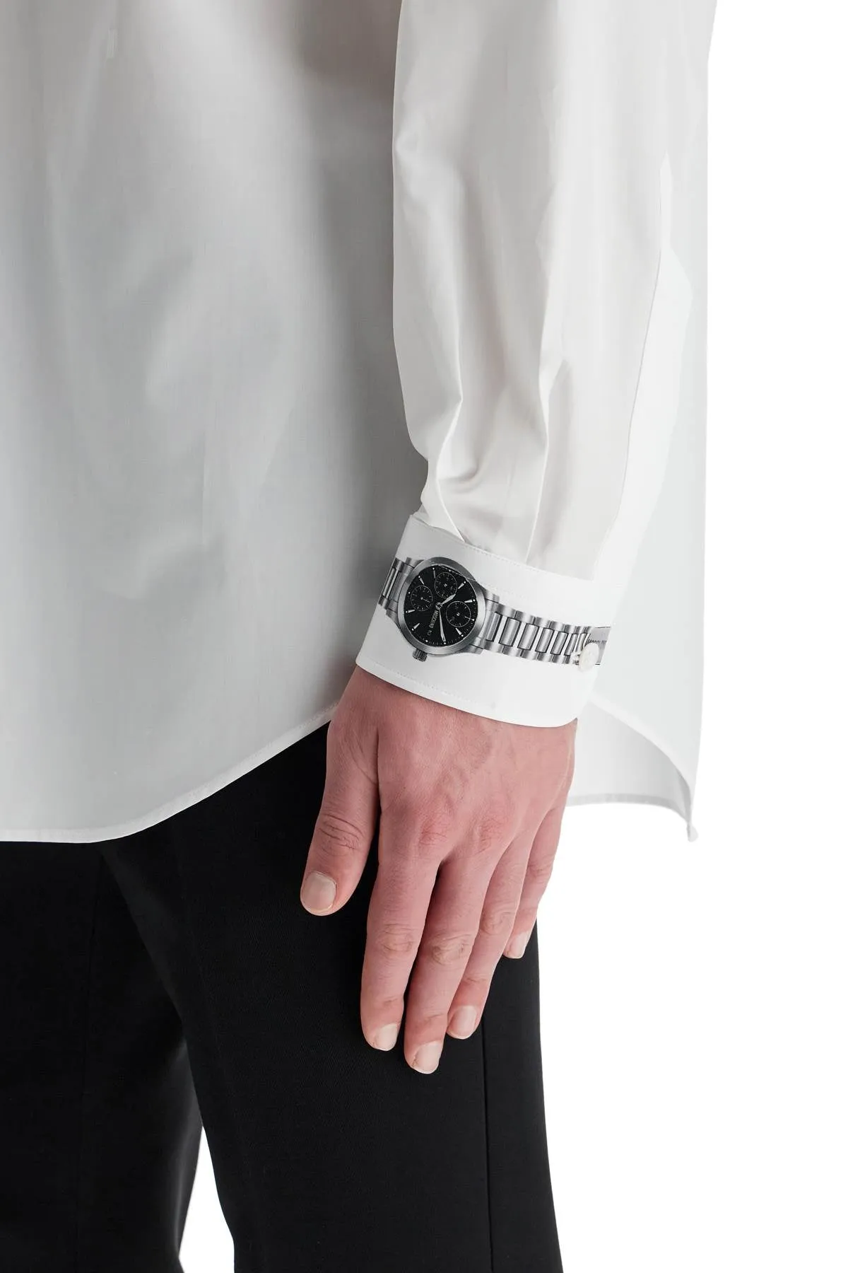 printed cuff shirt with unique J0207 0235 MULTI WHITE