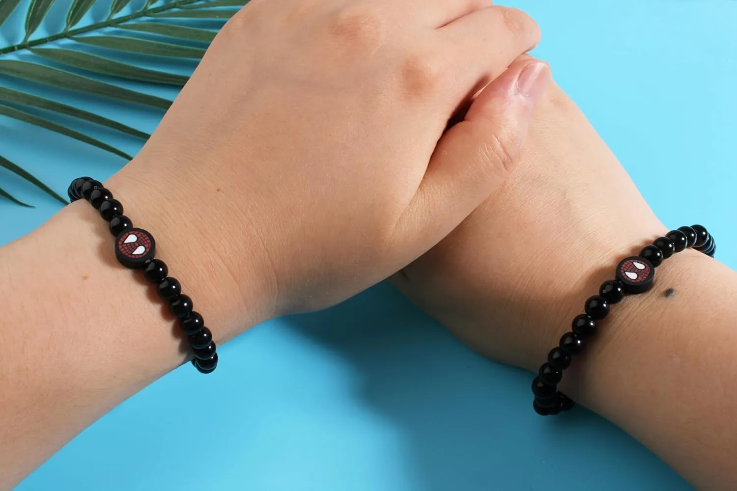 QqzsJewls You and Me Bracelets Set Superhero Matching Bracelets for Mom Dad Daughter Son Aunt Niece Nephew Birthday Christmas School Gifts
