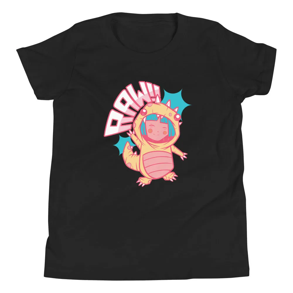 RAW!! - Girls Dinosaur Shirt