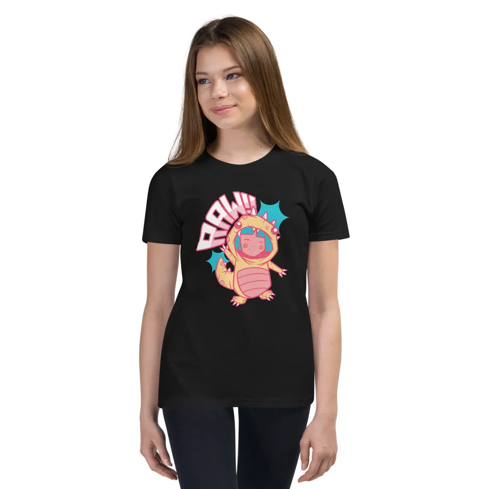 RAW!! - Girls Dinosaur Shirt