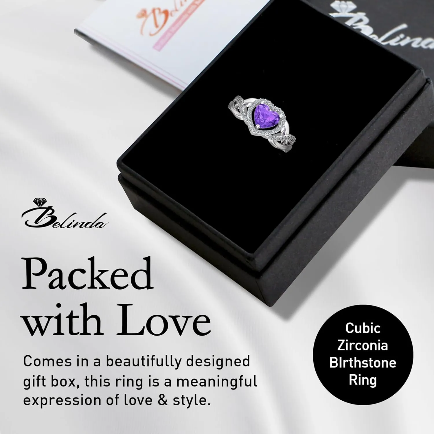 Real 925 Sterling Silver Rhodium Plated 7mm Heart Shaped Halo Birthstone 1.17 carats Solitaire Gemstone Luxury Jewelry Band Bridal Engagement Wedding Ring Gift for Women