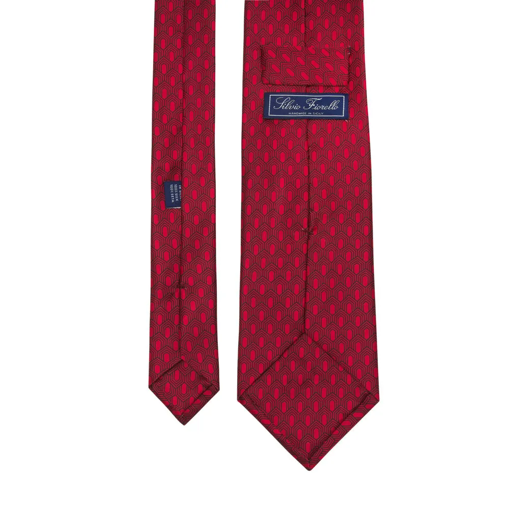Red Metropolitan Flair Duchesse Silk Tie