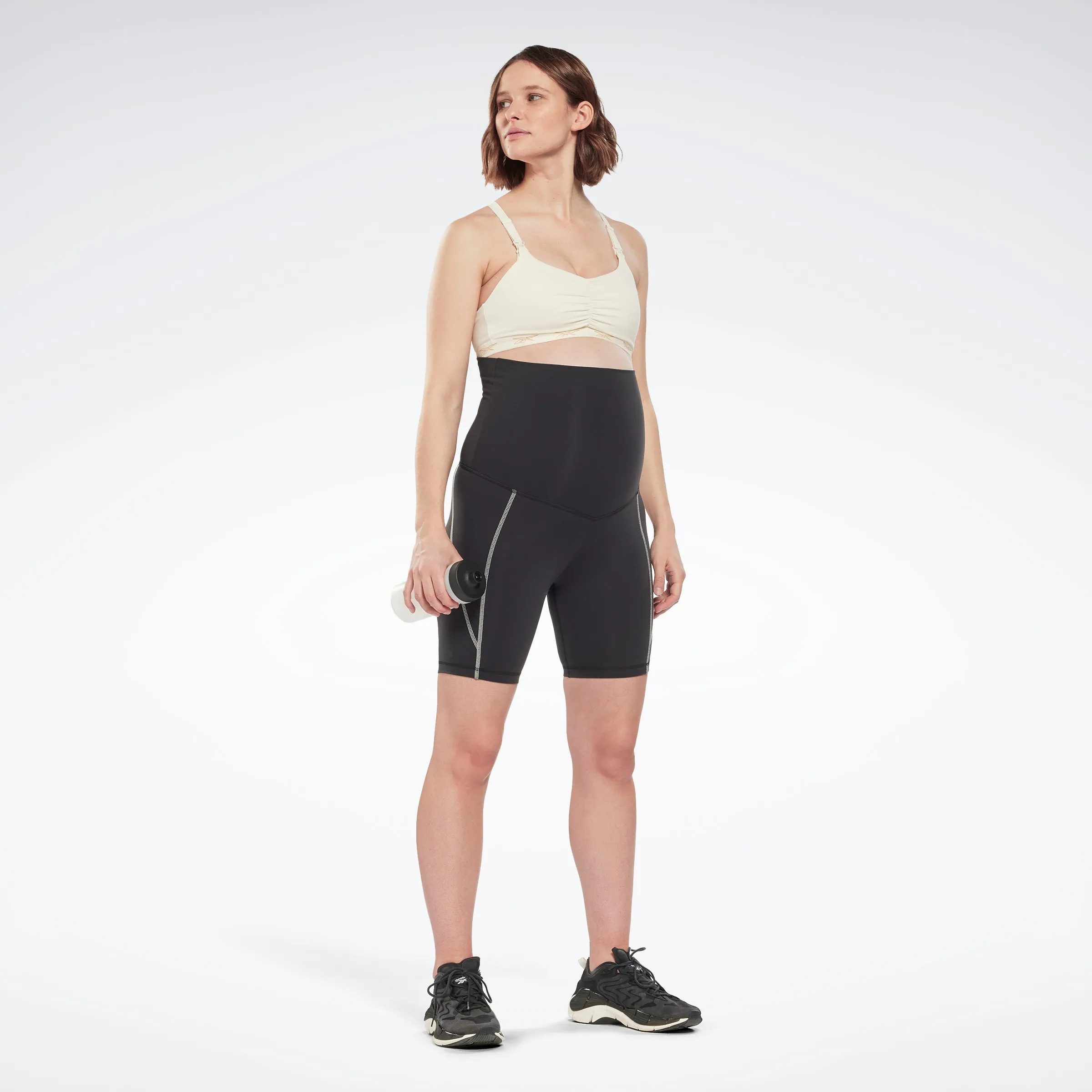 Reebok Apparel Women Maternity Legging Shorts Black