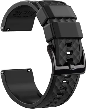 Ritche Christmas Gift Silicone Watch Bands 18mm 20mm 22mm 24mm Quick Release Rubber Watch Bands for Men, White Elephant Gifts, Stocking Stuffers For Men