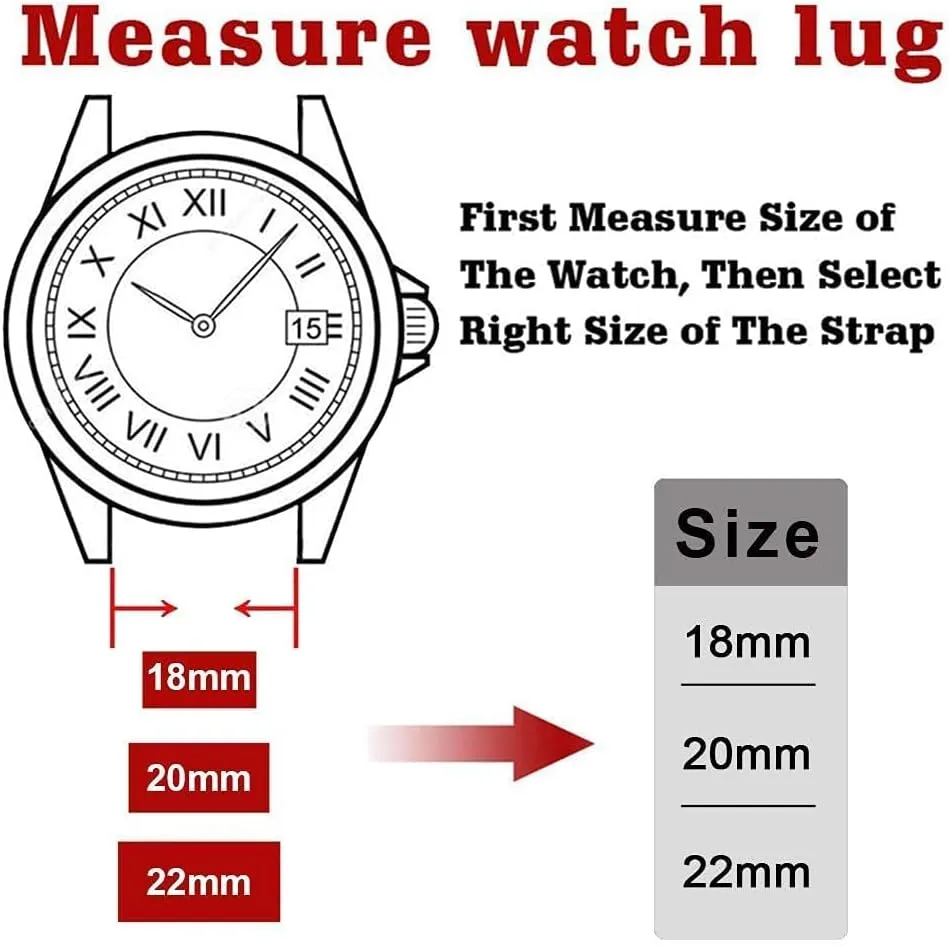 Ritche Christmas Gift Silicone Watch Bands 18mm 20mm 22mm 24mm Quick Release Rubber Watch Bands for Men, White Elephant Gifts, Stocking Stuffers For Men