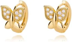 Round Stainless Steel Earrings for Women Gold Plated Hoop Earrings 2023 Trend Ear Rings Wedding Band Couple Jewelry aretes Mujer