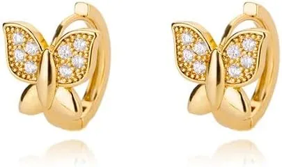 Round Stainless Steel Earrings for Women Gold Plated Hoop Earrings 2023 Trend Ear Rings Wedding Band Couple Jewelry aretes Mujer