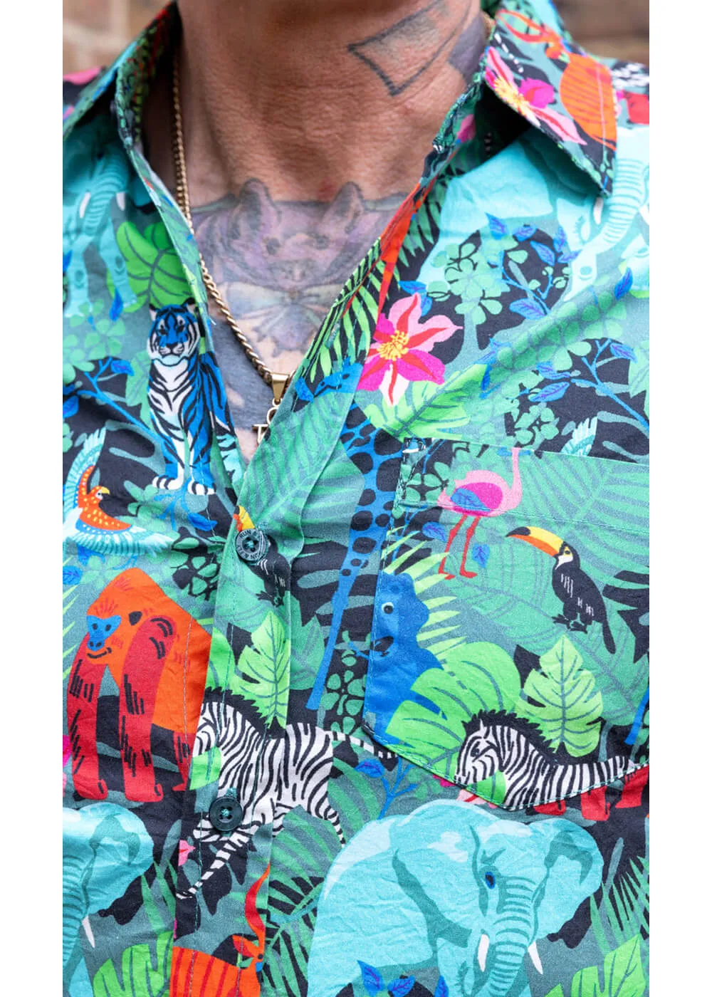 Run & Fly Mens Jungle Shirt Black