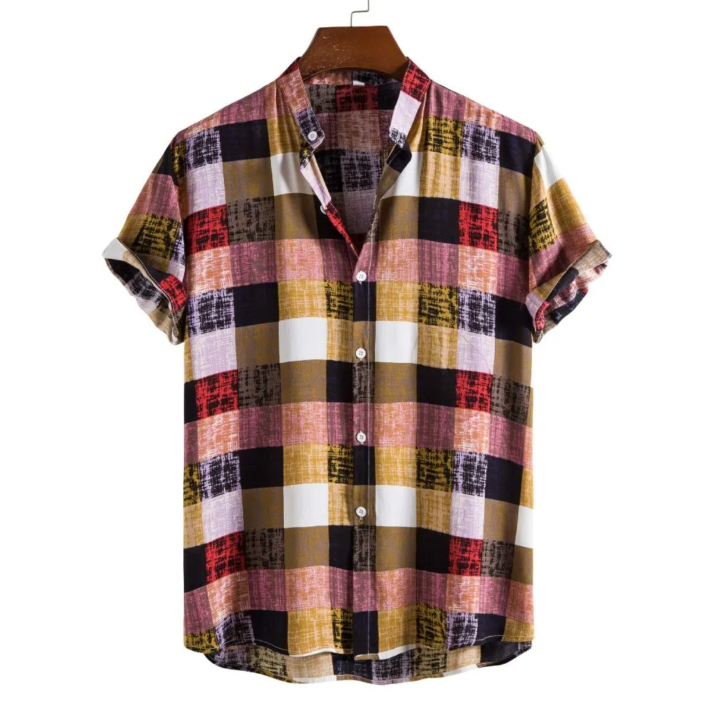 S225 Short Sleeve Printed Beach Shirt