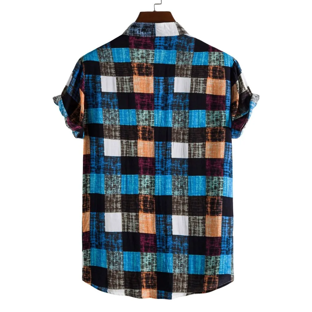 S225 Short Sleeve Printed Beach Shirt