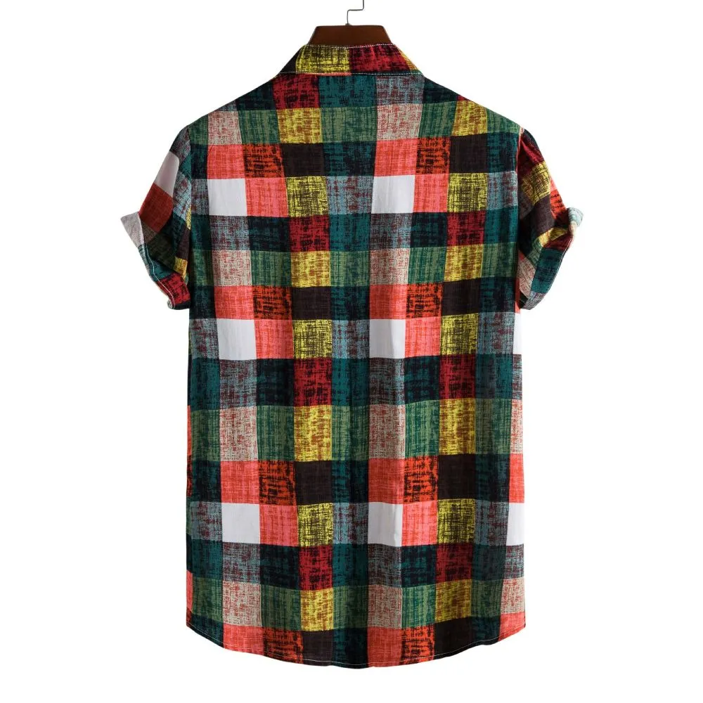 S225 Short Sleeve Printed Beach Shirt