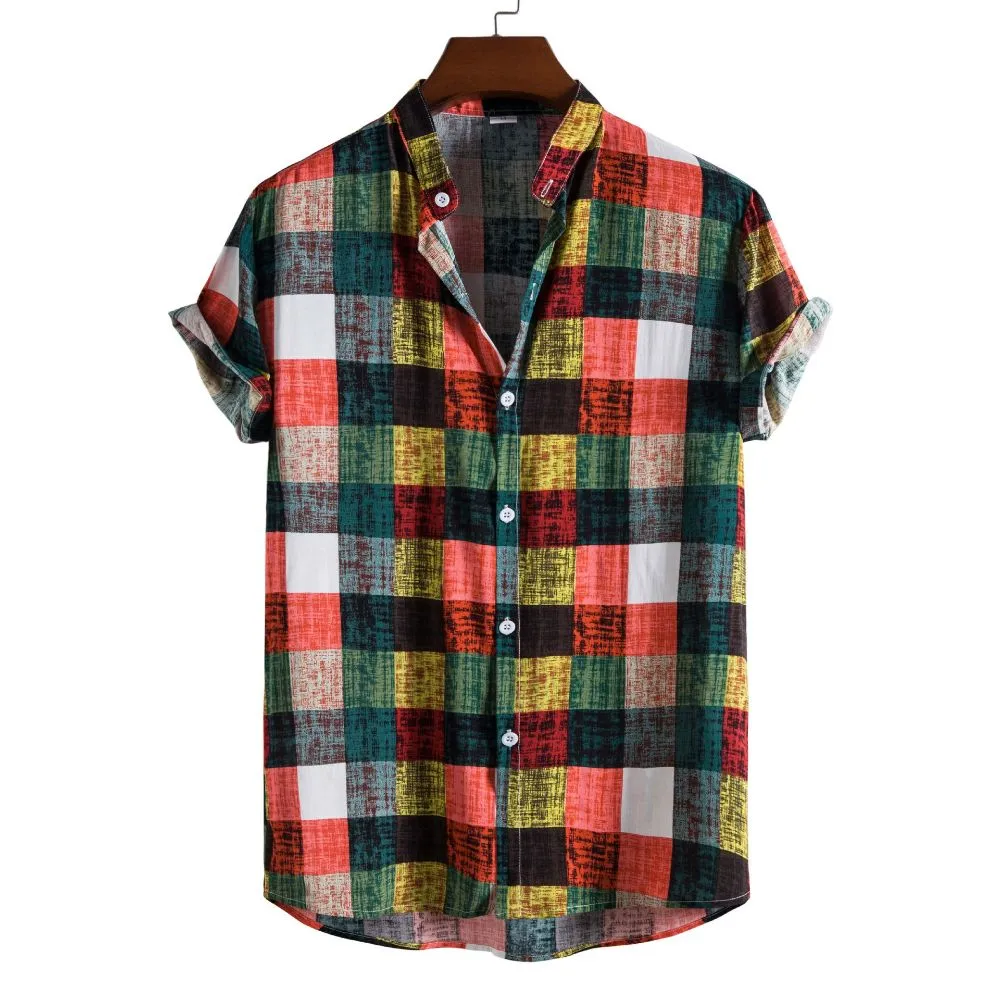 S225 Short Sleeve Printed Beach Shirt