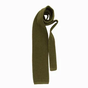 Sage Grenadine Knit Silk Tie