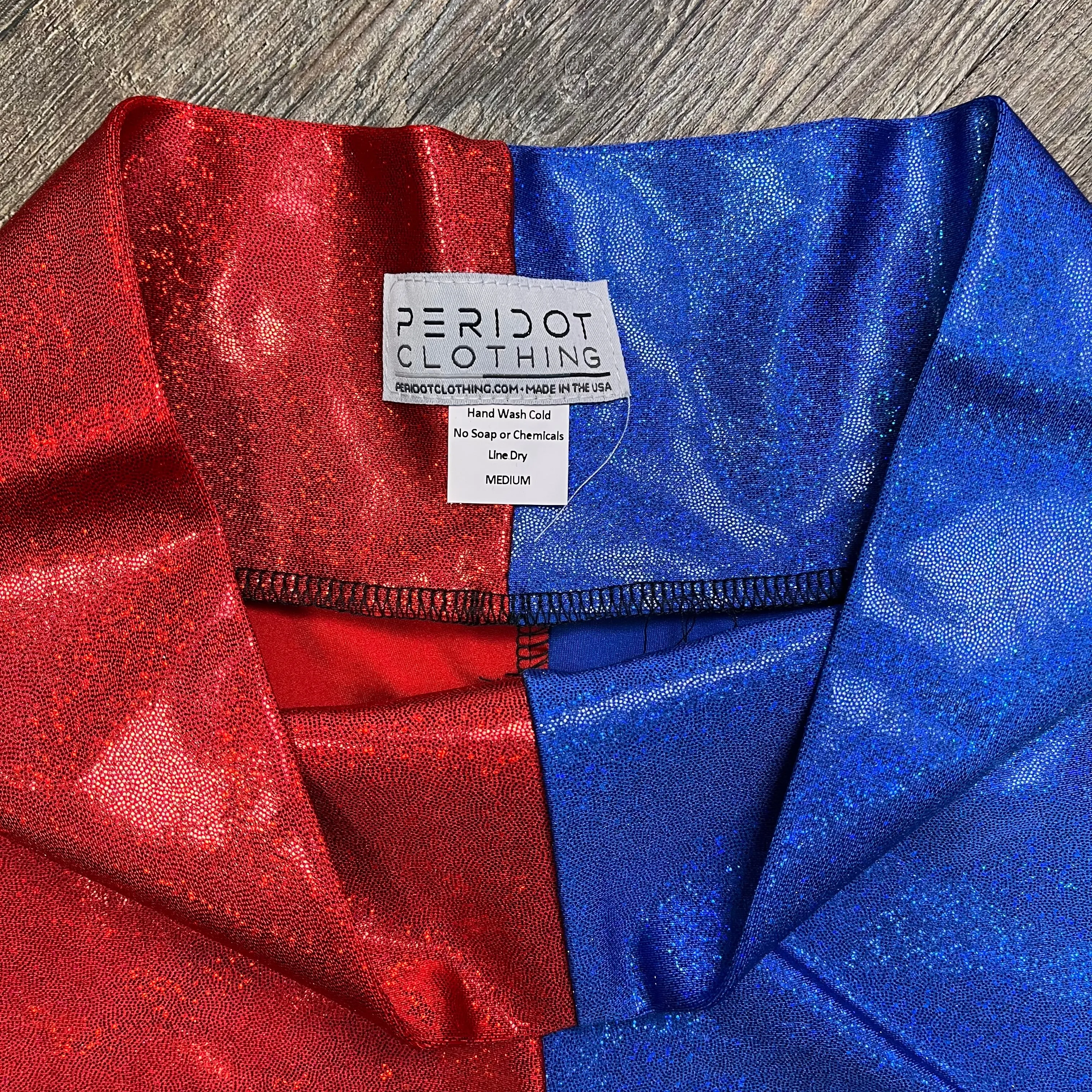SALE - 3.5" Inseam High Waisted Booty Shorts - Harley Quinn Blue/Red Mystique