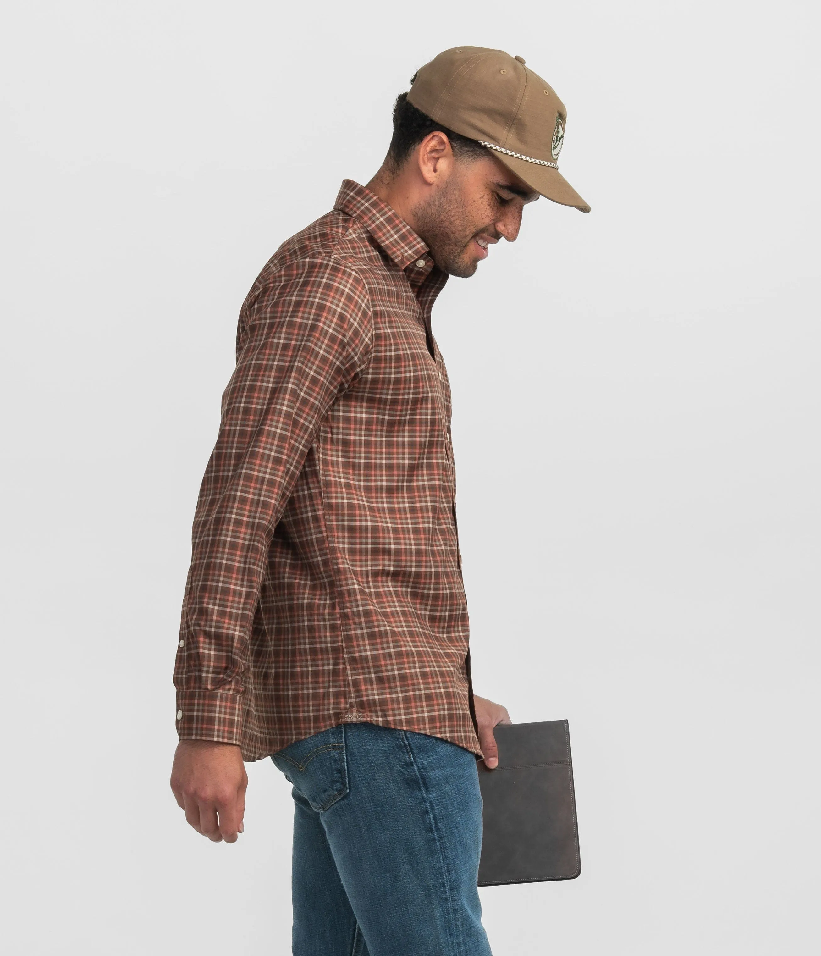 Samford Check LS - Hazelnut