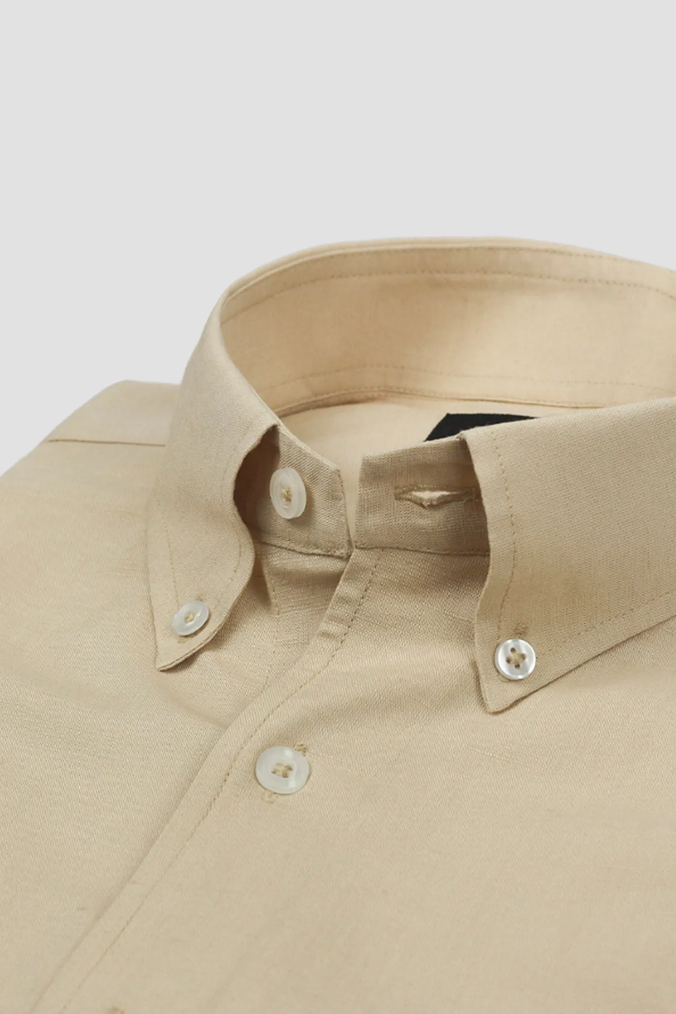 Sand Beige Italian Linen Shirt
