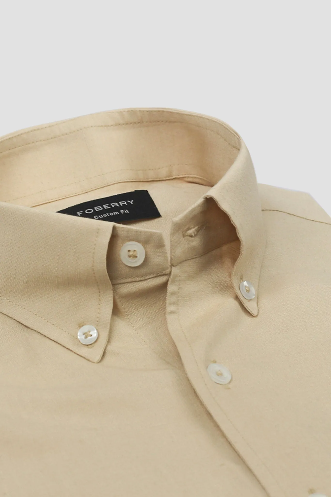 Sand Beige Italian Linen Shirt
