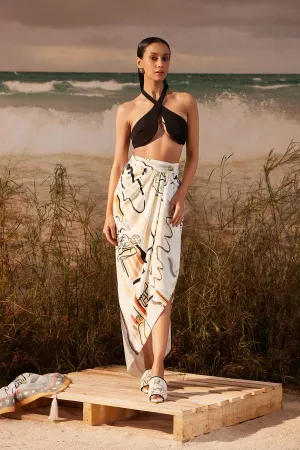 Saun Draped Asymmetrical Skirt