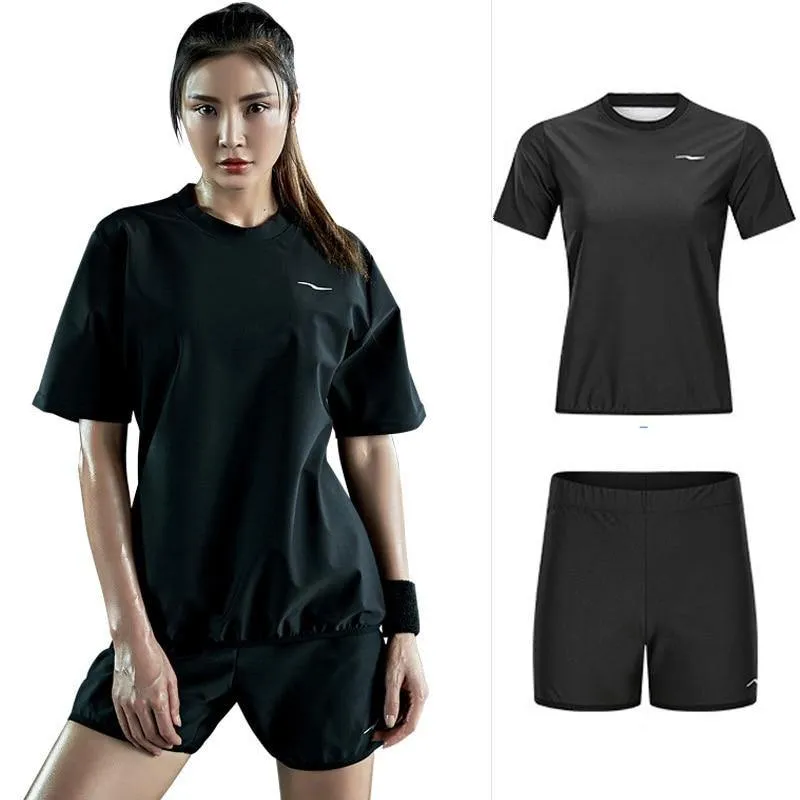 Sauna Sweat Workout T-shirt and Shorts