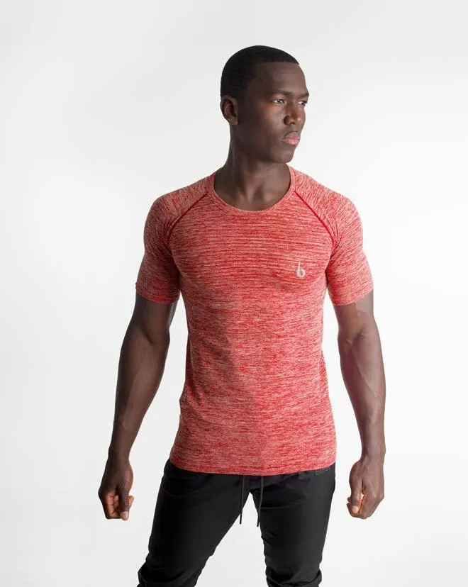 Seamless Knit Shirt - Crimson Marl