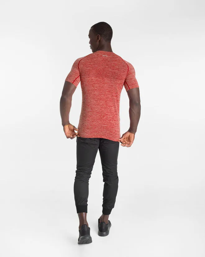 Seamless Knit Shirt - Crimson Marl