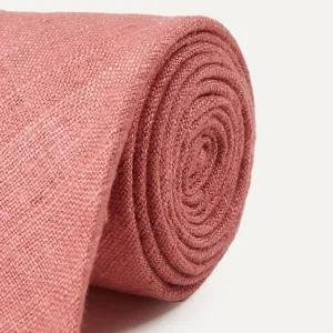Silk Tussah Handrolled Tie; Salmon