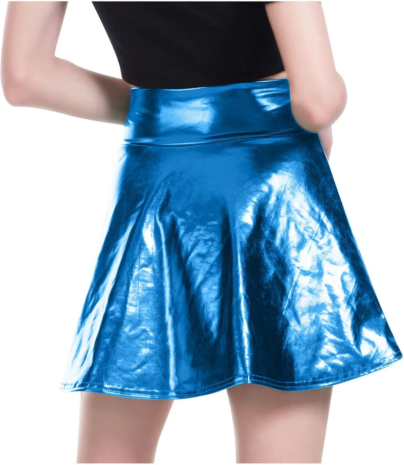 Skirt for Women Latex Mini Short Track Athletic Skater Formal Dance Cosplay Flare Wide Leg Skirt Women 2025