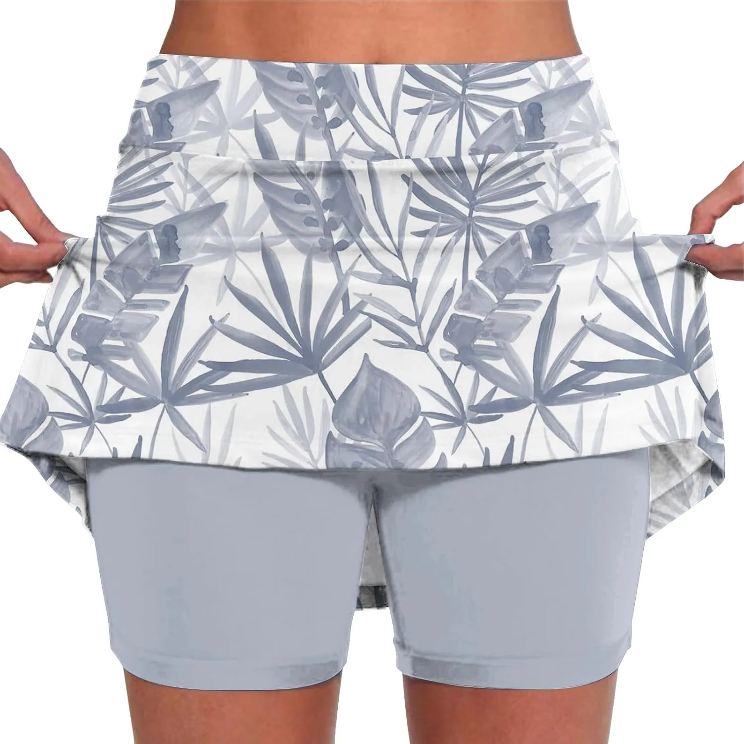 Skorts for Women Plus Size Casual Floral Print Athletic Golf Tennis Short Skirts 2025 Summer Skort with Pockets