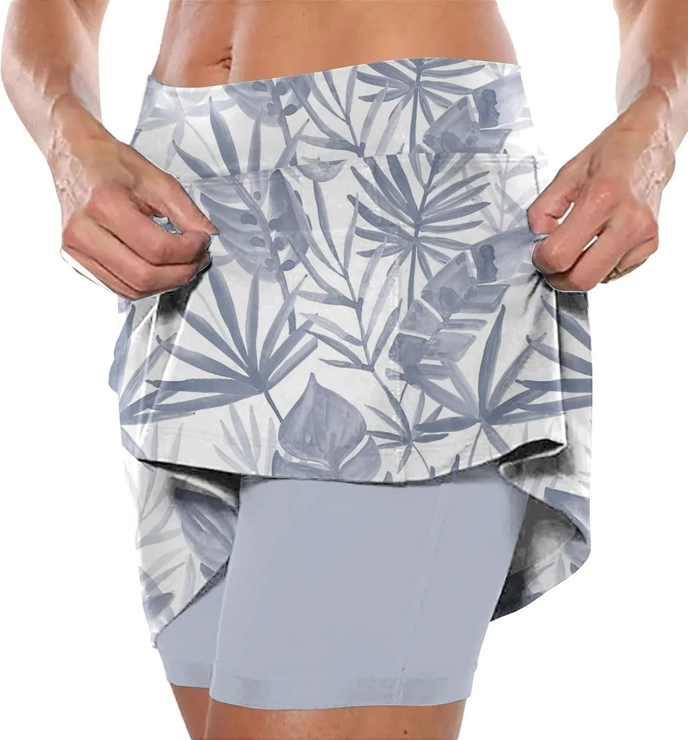 Skorts for Women Plus Size Casual Floral Print Athletic Golf Tennis Short Skirts 2025 Summer Skort with Pockets